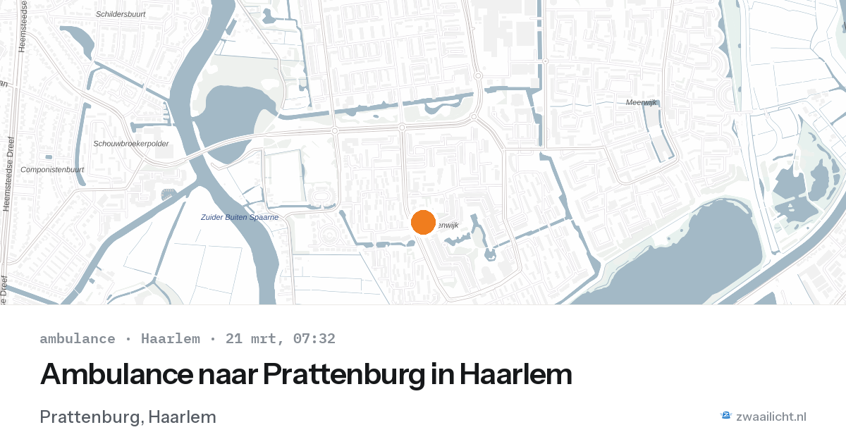 Ambulance naar Prattenburg in Haarlem — 21 mrt 2026