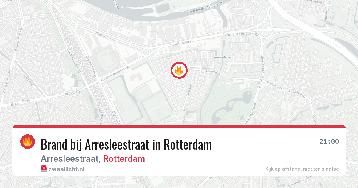 Brand bij Arresleestraat in Rotterdam — 13 apr 2026