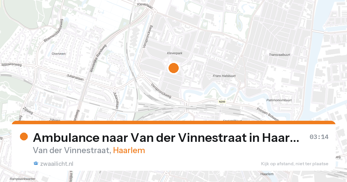 Ambulance naar Van der Vinnestraat in Haarlem — 15 jun 2026