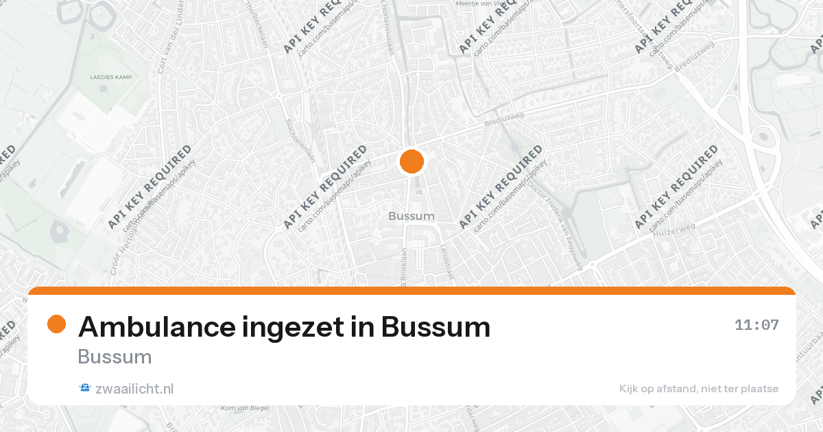 Ambulance ingezet in Bussum — 21 mei 2026