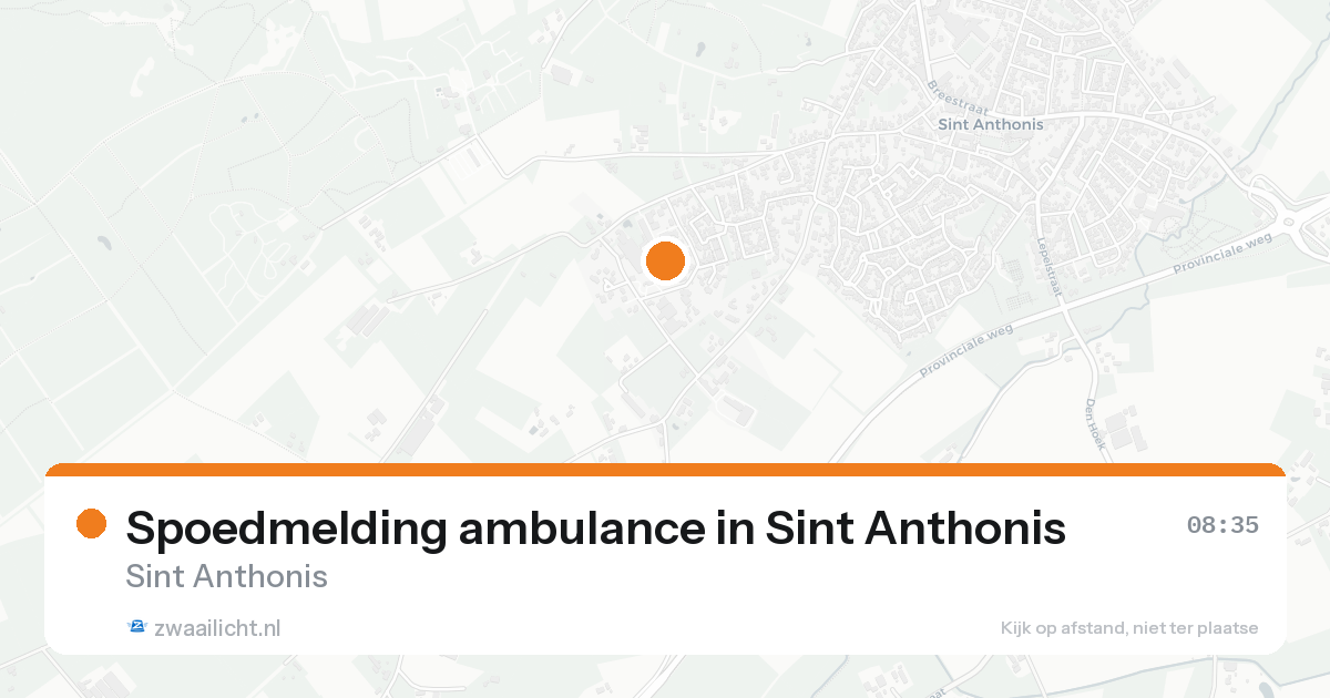 Spoedmelding ambulance in Sint Anthonis — 15 aug 2026
