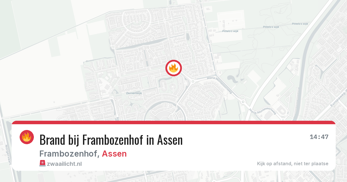 Brand bij Frambozenhof in Assen — 25 mei 2026