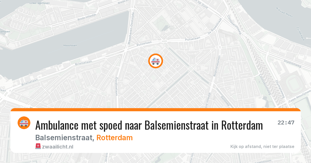 Ambulance met spoed naar Balsemienstraat in Rotterdam — 8 mei 2026