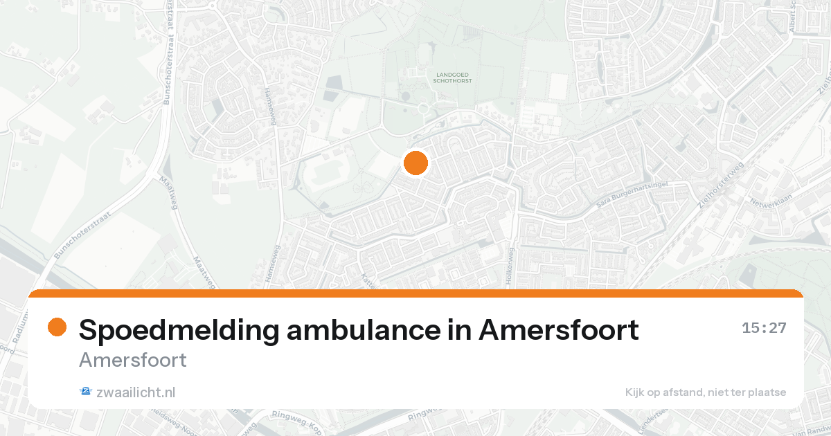 Spoedmelding ambulance in Amersfoort — 15 aug 2026