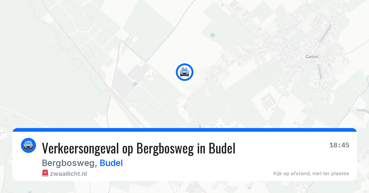 Verkeersongeval op Bergbosweg in Budel — 22 apr 2026