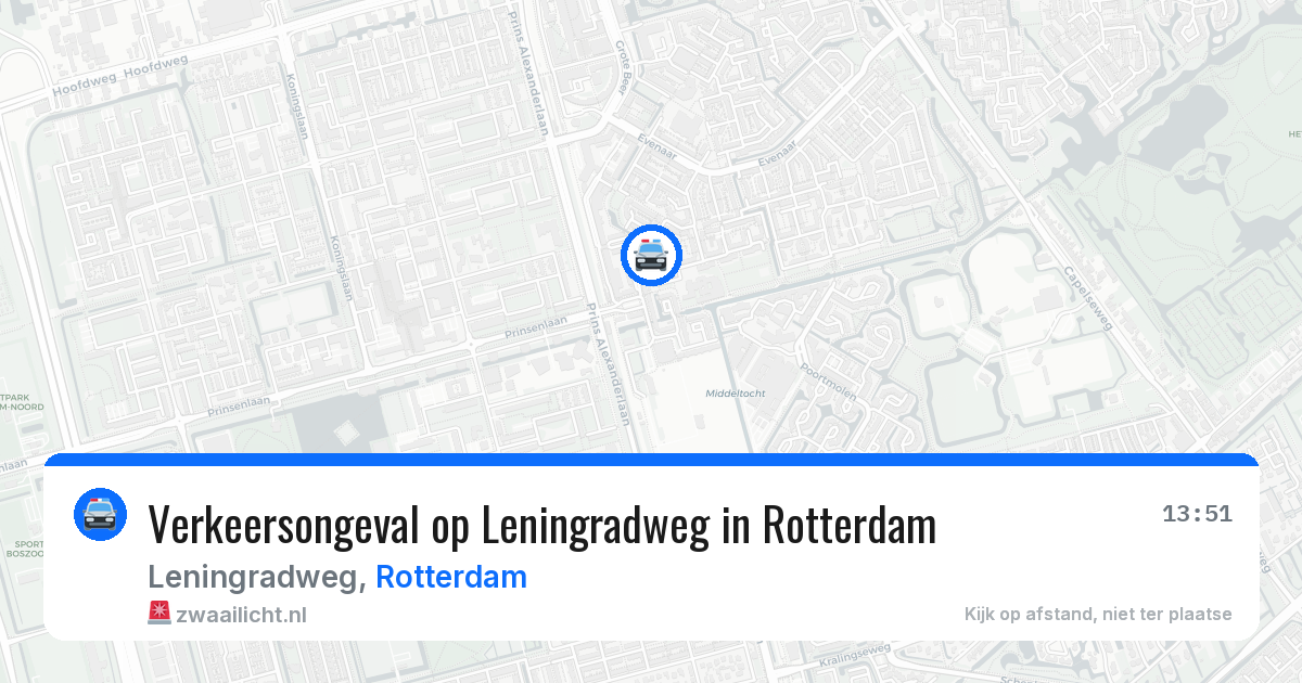 Verkeersongeval op Leningradweg in Rotterdam — 16 mrt 2026
