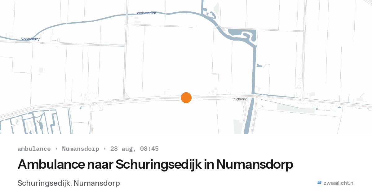Ambulance naar Schuringsedijk in Numansdorp — 28 aug 2026