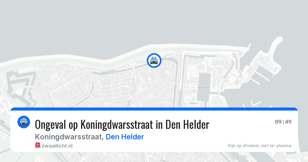 Ongeval op Koningdwarsstraat in Den Helder — 6 mei 2026