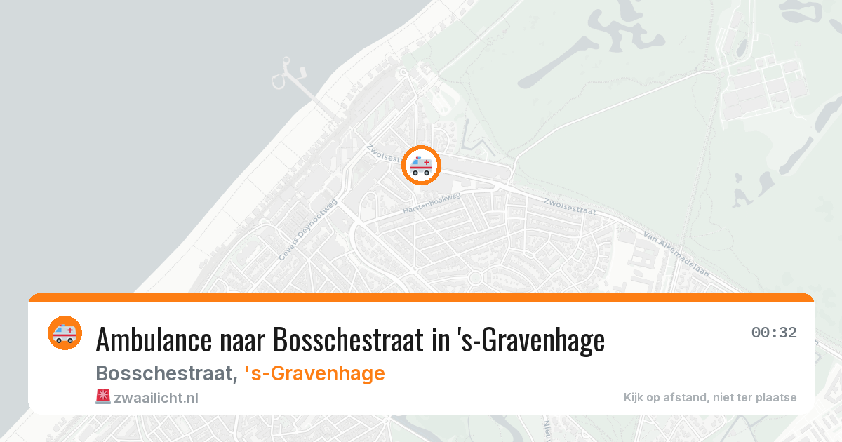 Ambulance naar Bosschestraat in 's-Gravenhage — 8 aug 2026