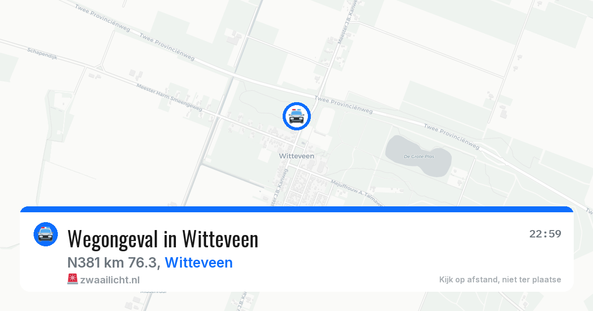 Wegongeval in Witteveen — 17 jun 2026