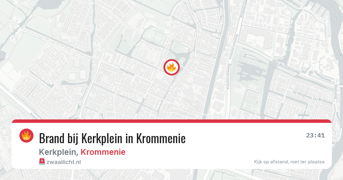Brand bij Kerkplein in Krommenie — 4 jul 2026