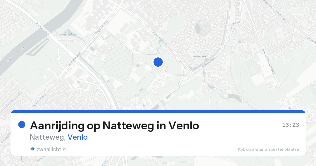 Aanrijding op Natteweg in Venlo — 23 aug 2026