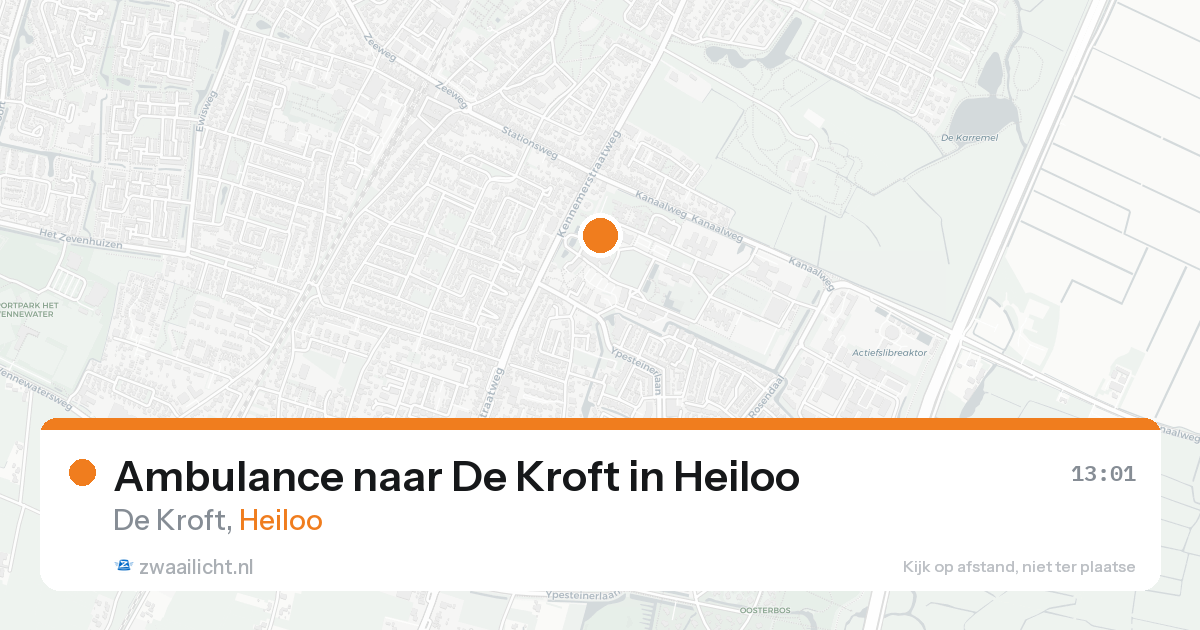 Ambulance naar De Kroft in Heiloo — 27 mei 2026