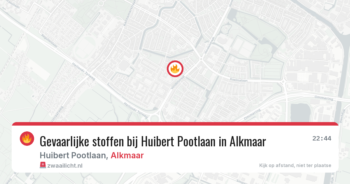 Gevaarlijke stoffen bij Huibert Pootlaan in Alkmaar — 2 jun 2026