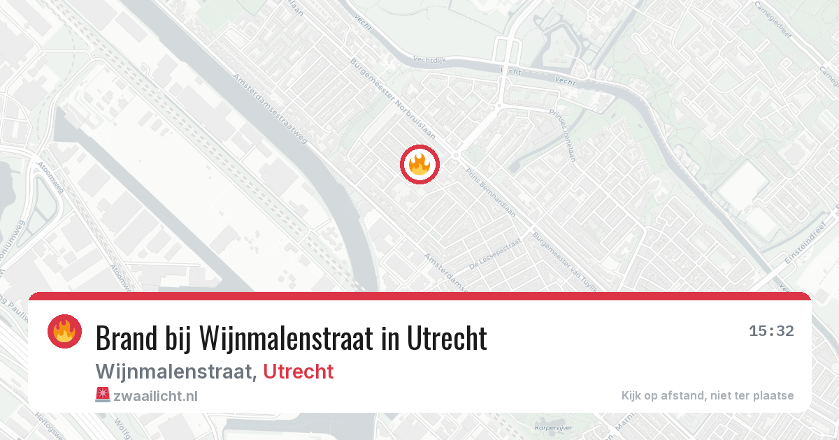 Brand bij Wijnmalenstraat in Utrecht — 20 jun 2026