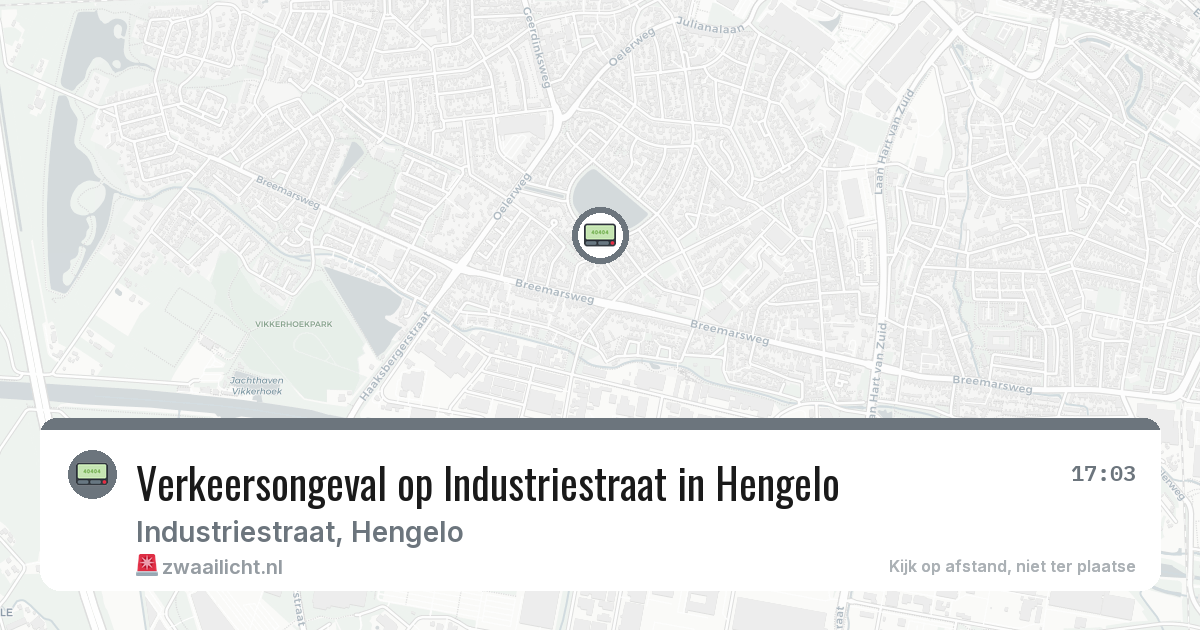 Verkeersongeval op Industriestraat in Hengelo — 6 jul 2026