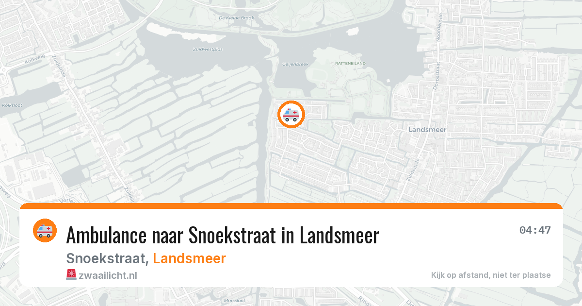 Ambulance naar Snoekstraat in Landsmeer — 9 jul 2026