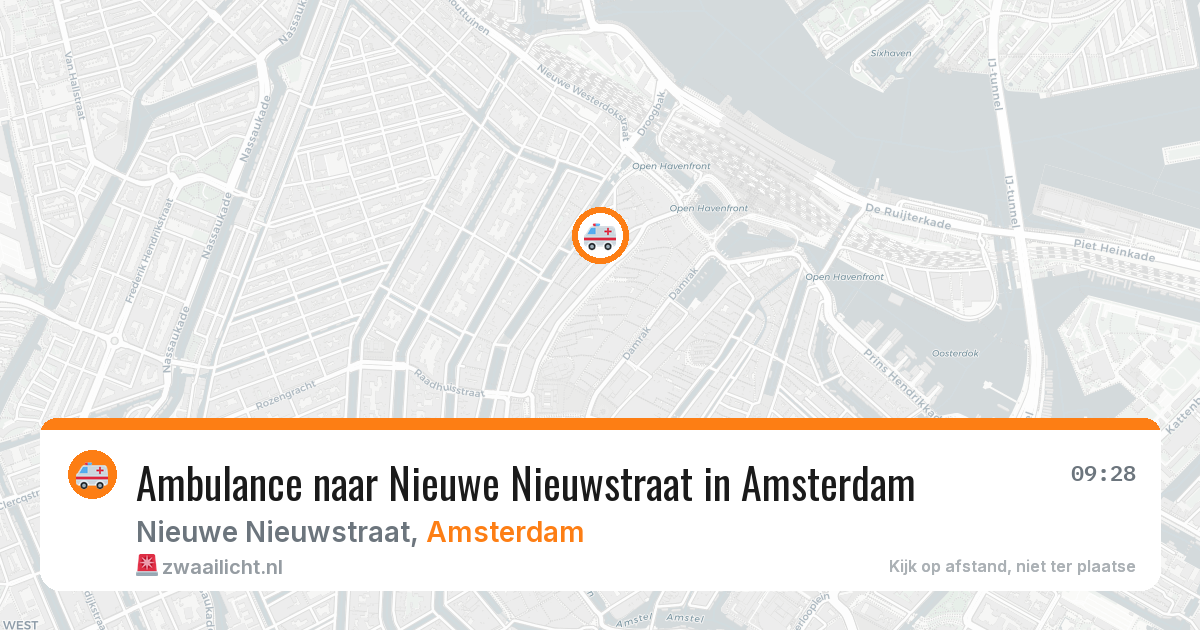 Ambulance naar Nieuwe Nieuwstraat in Amsterdam — 4 mei 2026