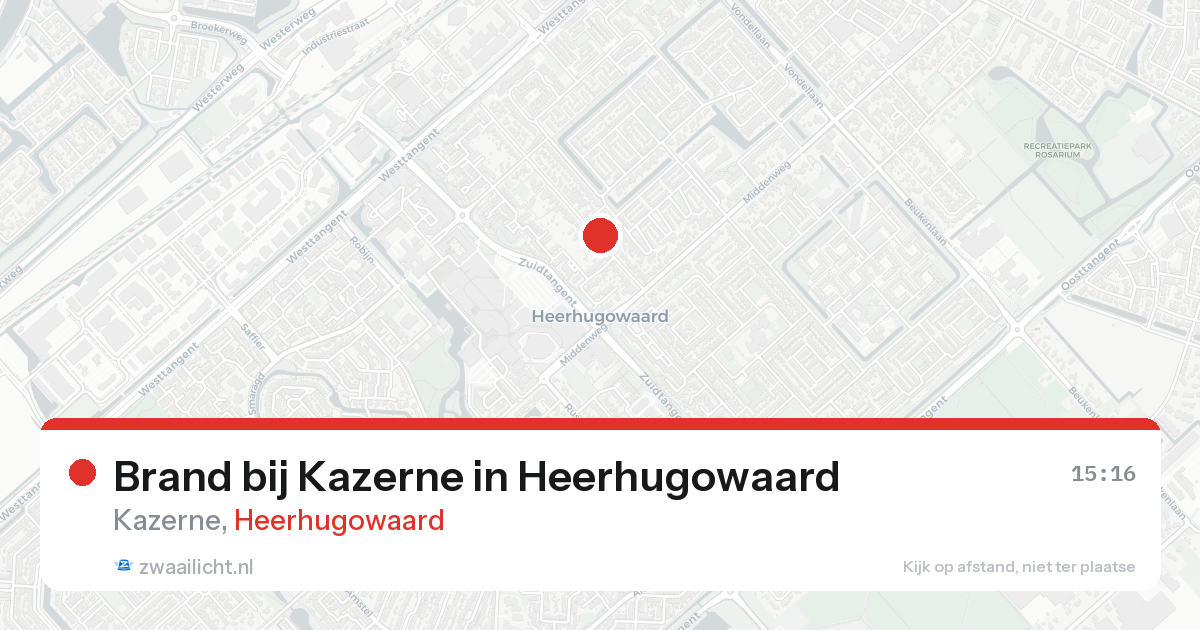 Brand bij Kazerne in Heerhugowaard — 25 mei 2026