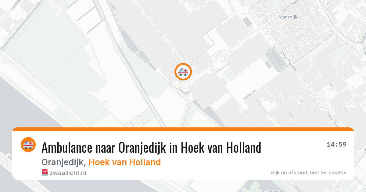 Ambulance naar Oranjedijk in Hoek van Holland — 31 jul 2026