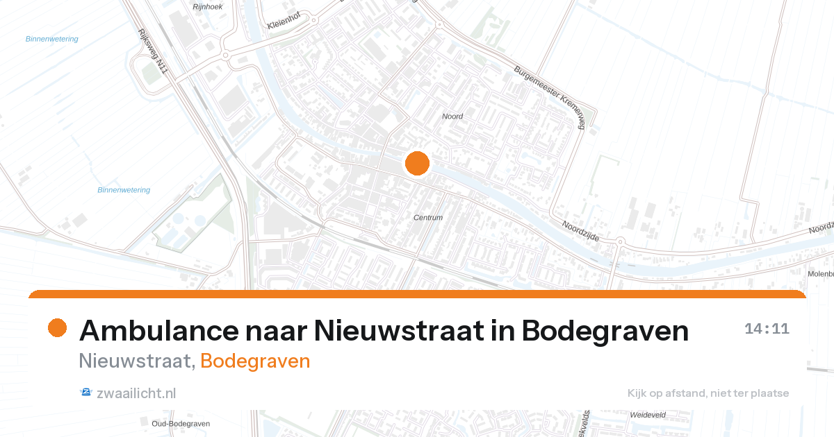 Ambulance naar Nieuwstraat in Bodegraven — 7 mrt 2026
