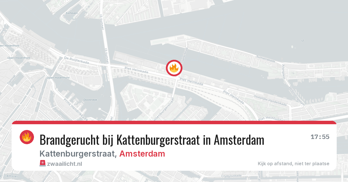 Brandgerucht bij Kattenburgerstraat in Amsterdam — 29 jul 2026