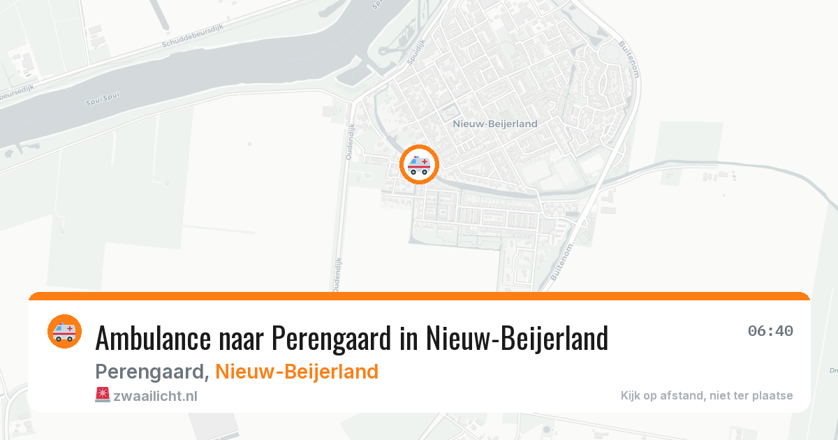 Ambulance naar Perengaard in Nieuw-Beijerland — 20 mrt 2026