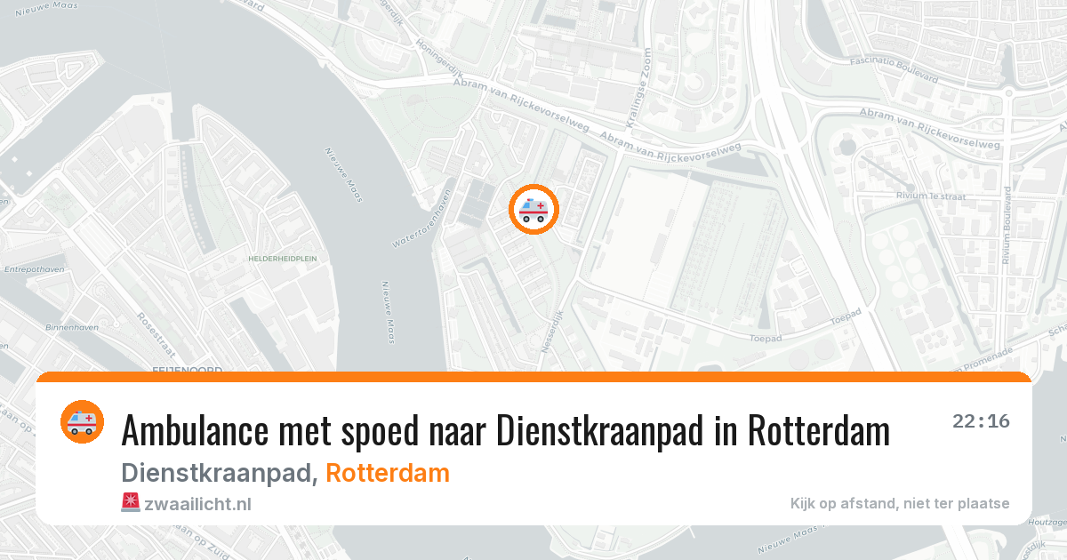 Ambulance met spoed naar Dienstkraanpad in Rotterdam — 28 mei 2026