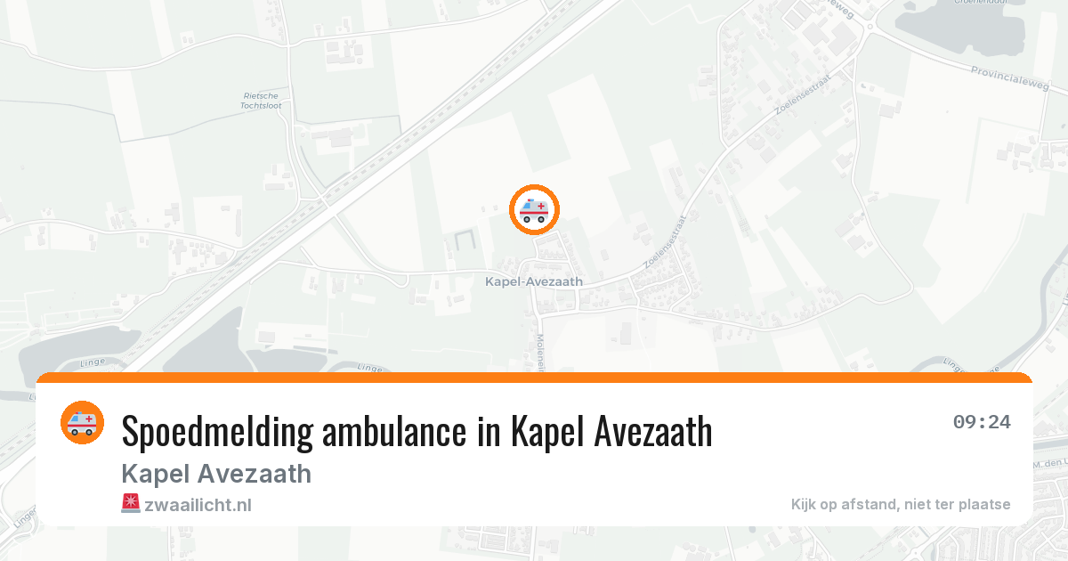 Spoedmelding ambulance in Kapel Avezaath — 18 mei 2026