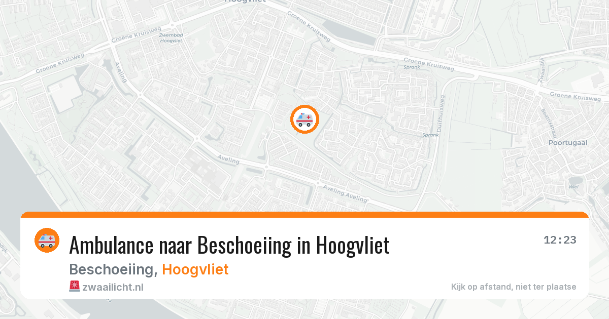 Ambulance naar Beschoeiing in Hoogvliet — 9 jun 2026