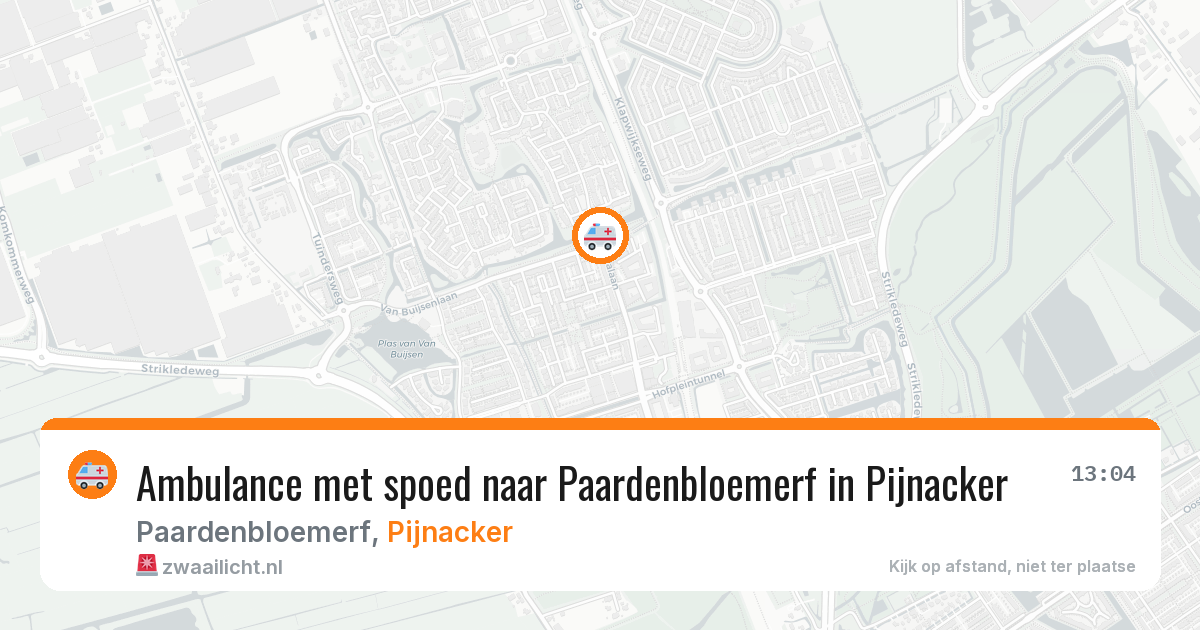 Ambulance met spoed naar Paardenbloemerf in Pijnacker — 23 mei 2026