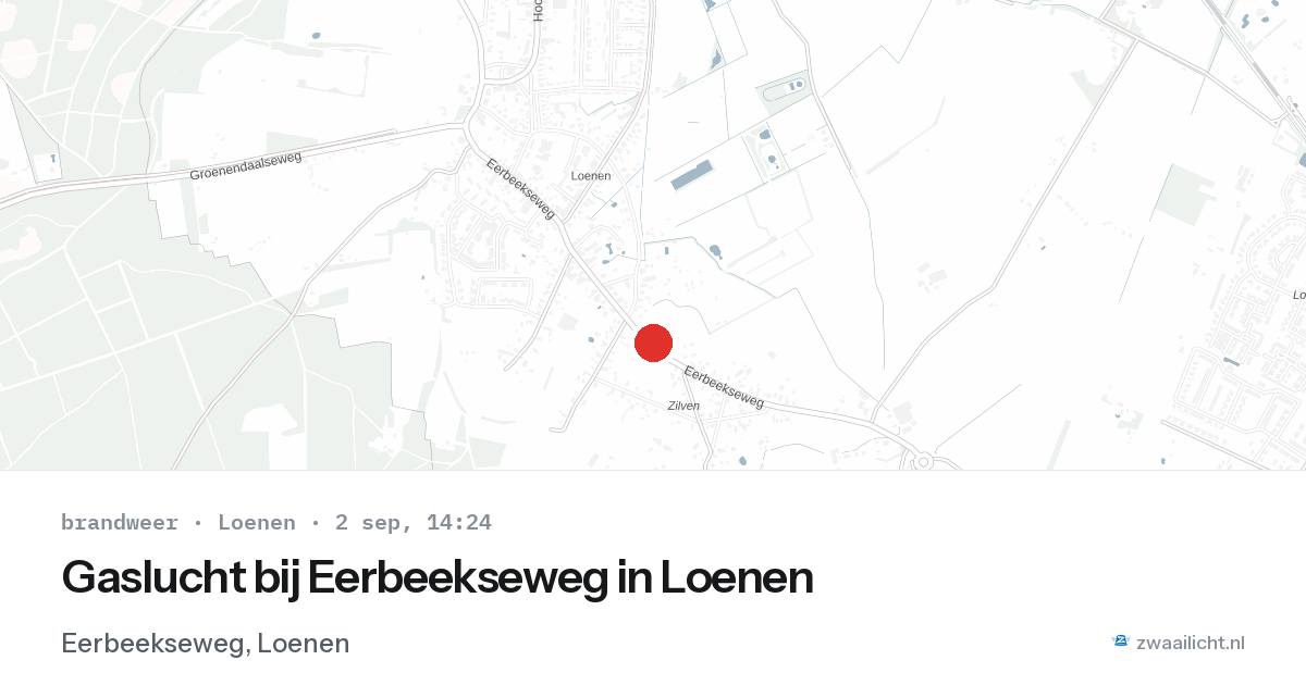 Gaslucht bij Eerbeekseweg in Loenen — 2 sep 2026