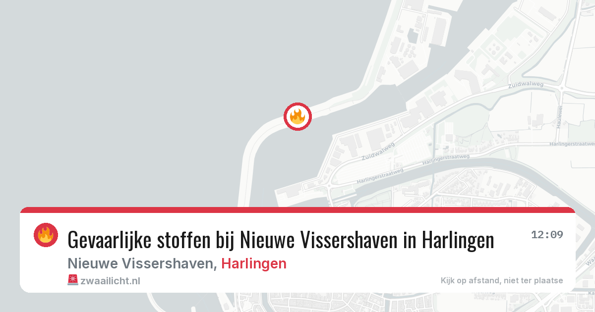 Gevaarlijke stoffen bij Nieuwe Vissershaven in Harlingen — 5 jul 2026