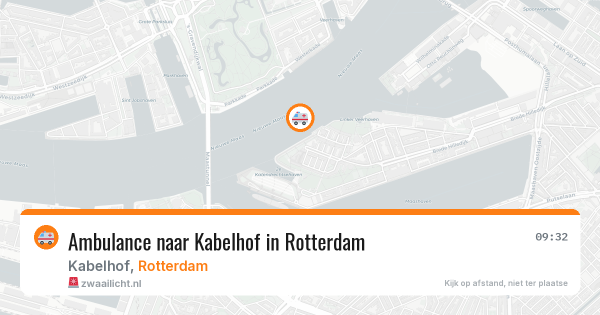 Ambulance naar Kabelhof in Rotterdam — 25 mei 2026