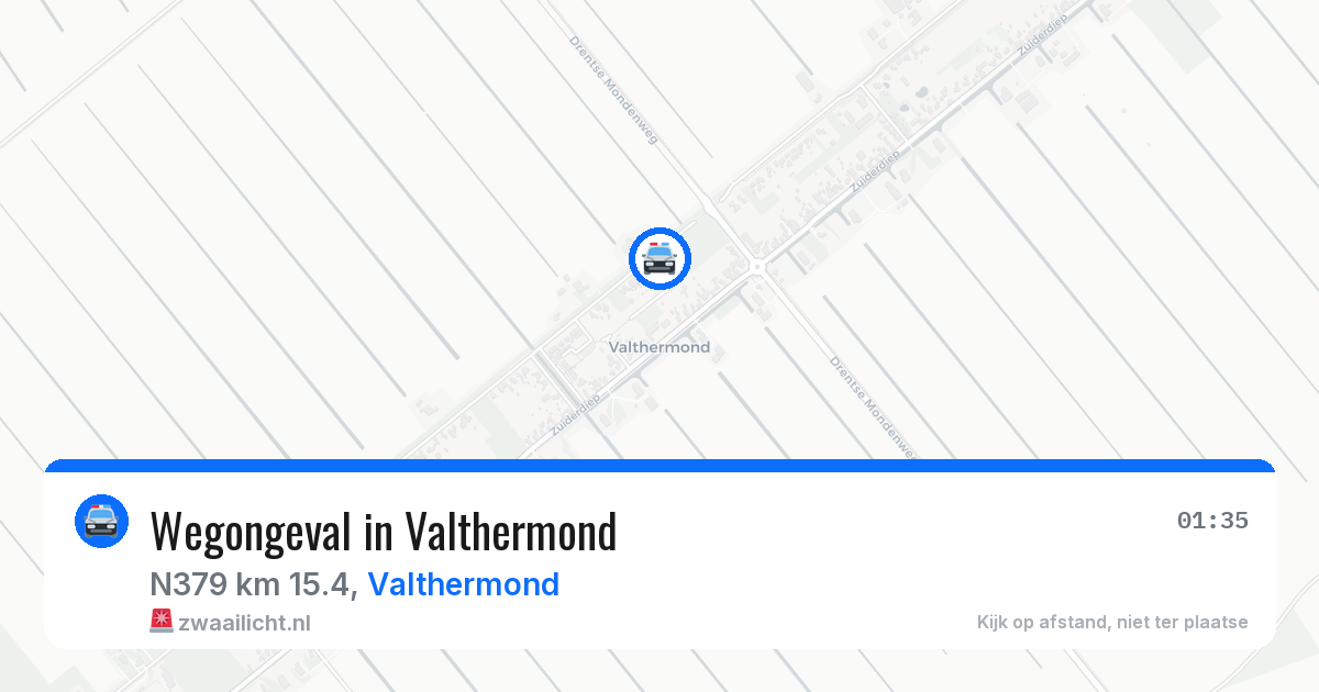 Wegongeval in Valthermond — 19 jun 2026