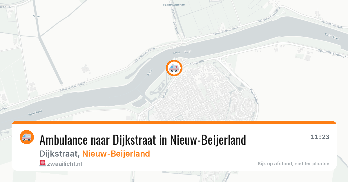 Ambulance naar Dijkstraat in Nieuw-Beijerland — 15 mei 2026