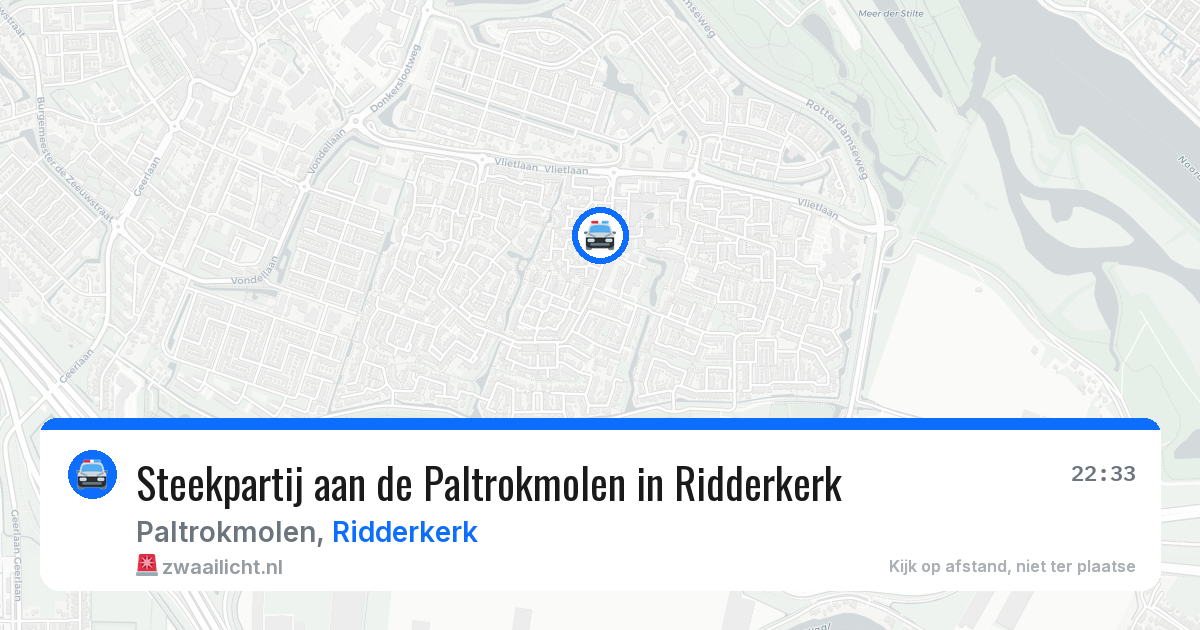 Steekpartij aan de Paltrokmolen in Ridderkerk — 3 jun 2026