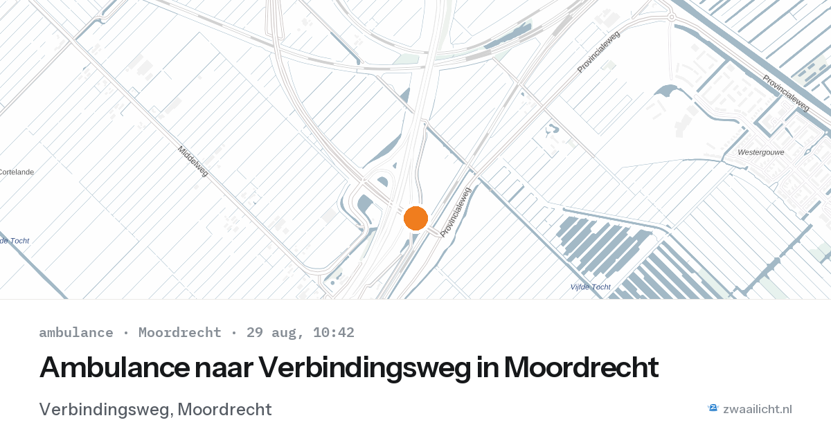 Ambulance naar Verbindingsweg in Moordrecht — 29 aug 2026