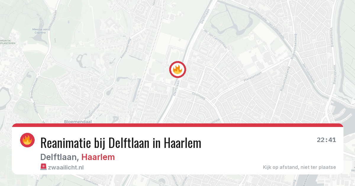 Reanimatie bij Delftlaan in Haarlem — 9 jun 2026