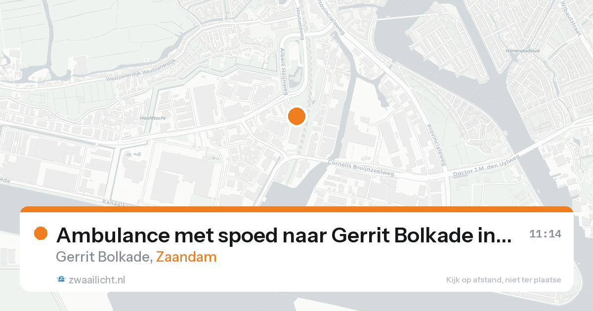 Ambulance met spoed naar Gerrit Bolkade in Zaandam — 25 aug 2026