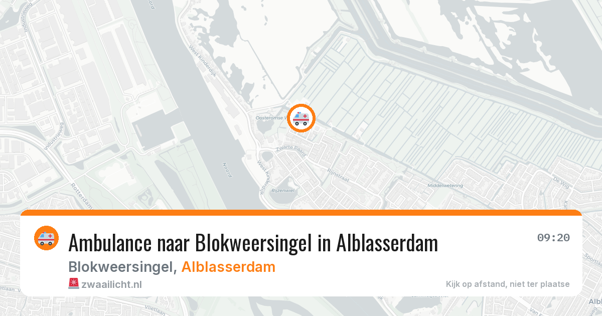 Ambulance naar Blokweersingel in Alblasserdam — 2 apr 2026