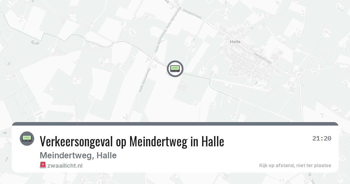 Verkeersongeval op Meindertweg in Halle — 22 mrt 2026