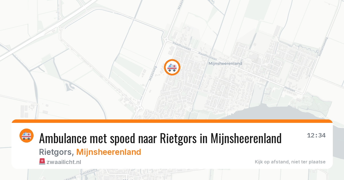 Ambulance met spoed naar Rietgors in Mijnsheerenland — 9 jun 2026