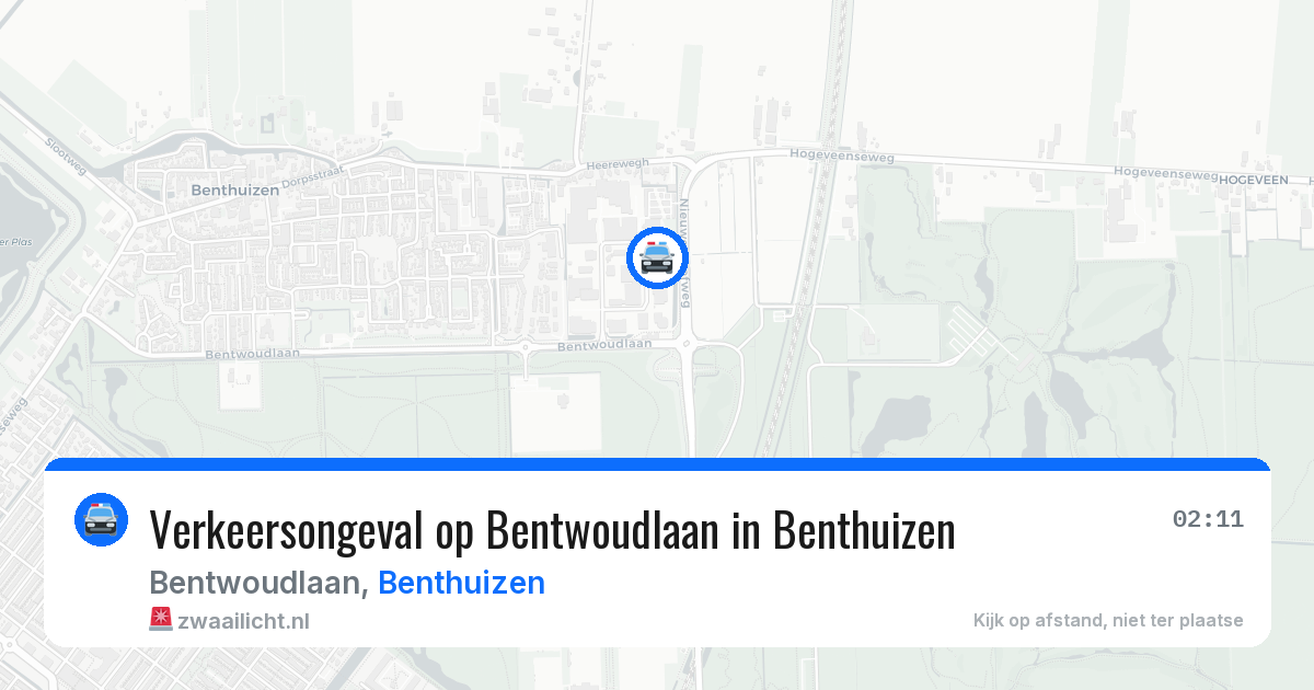 Verkeersongeval op Bentwoudlaan in Benthuizen — 16 mei 2026
