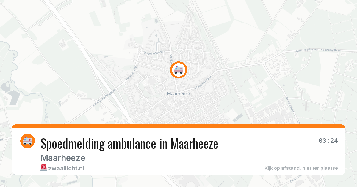Spoedmelding ambulance in Maarheeze — 22 mrt 2026