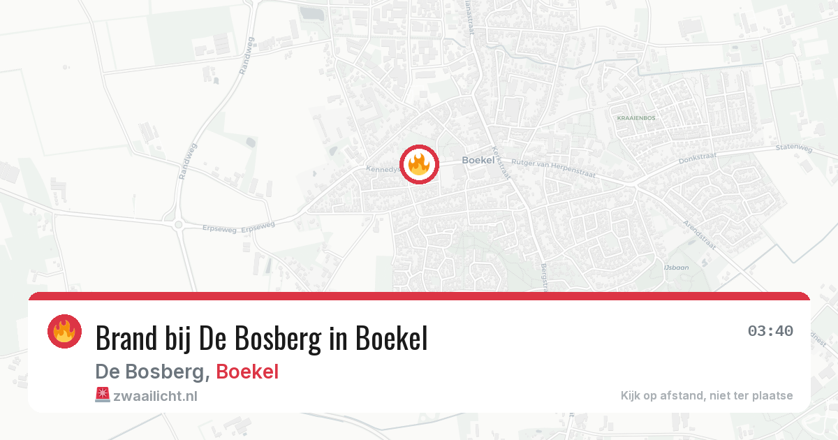 Brand bij De Bosberg in Boekel — 28 jun 2026