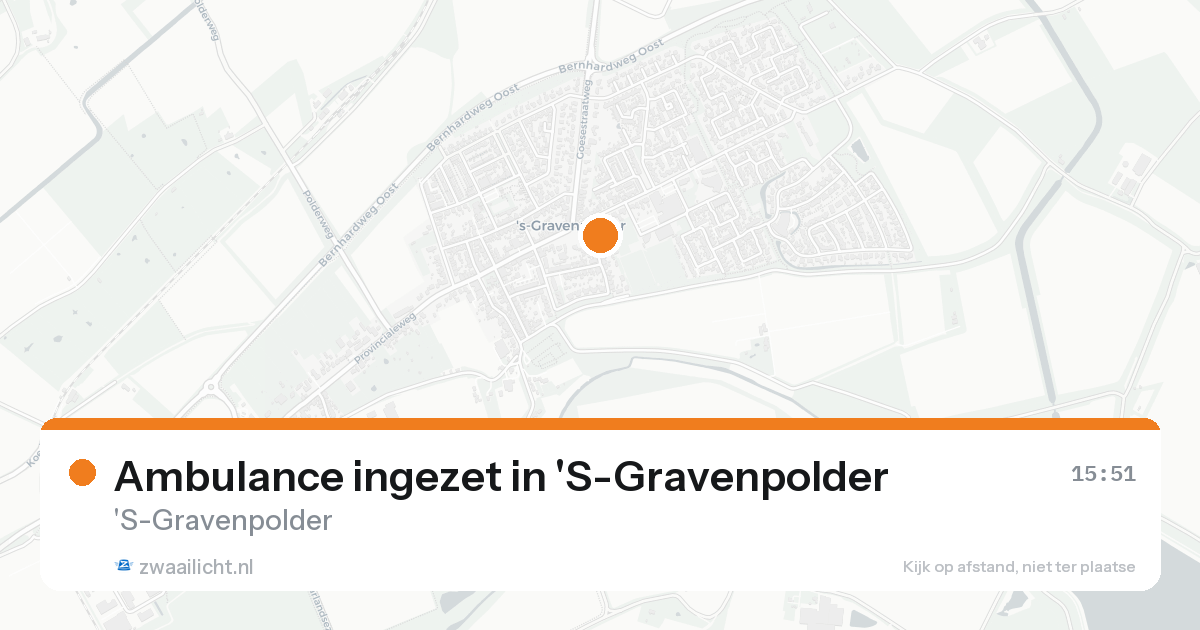 Ambulance ingezet in 'S-Gravenpolder — 17 aug 2026