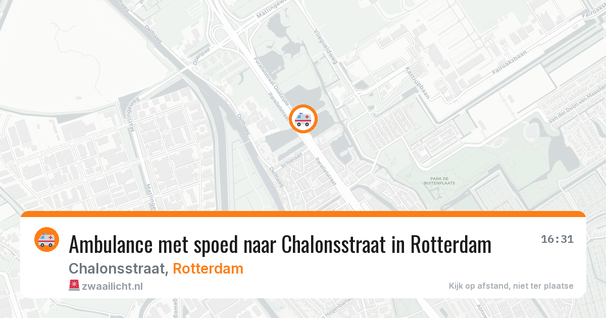 Ambulance met spoed naar Chalonsstraat in Rotterdam — 7 jul 2026