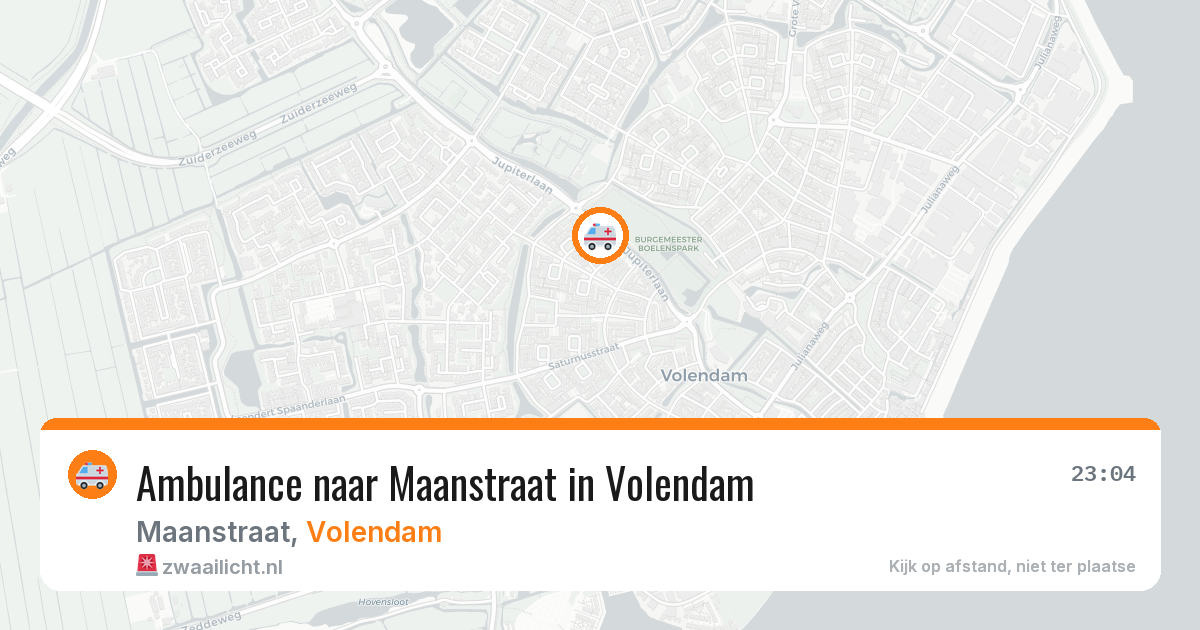Ambulance naar Maanstraat in Volendam — 24 jul 2026