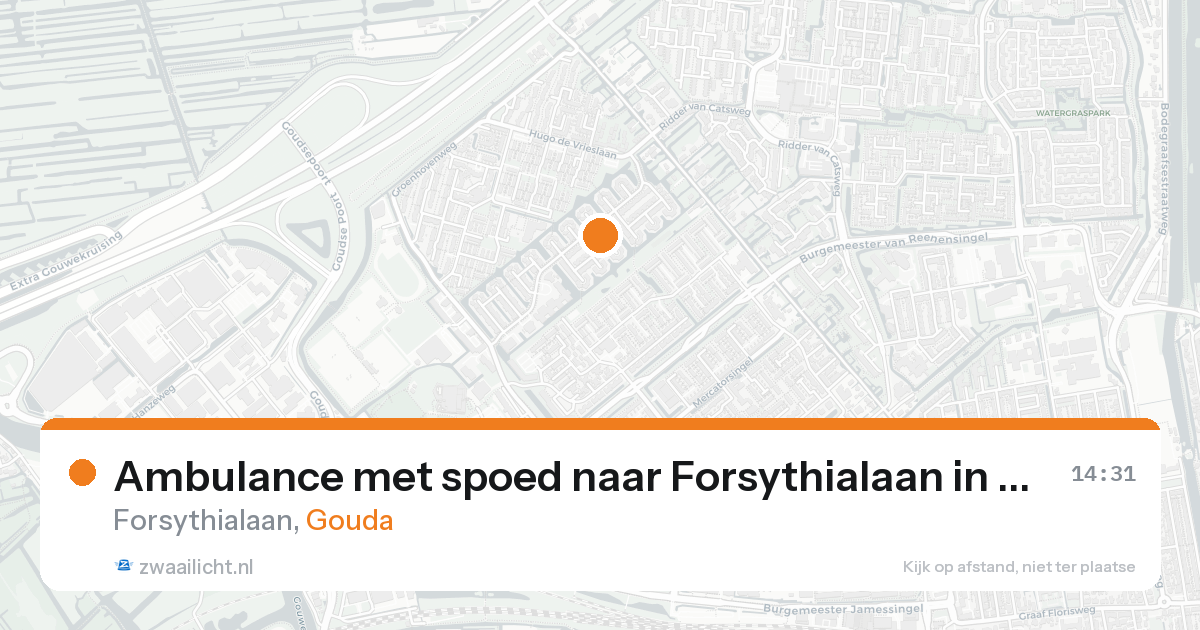 Ambulance met spoed naar Forsythialaan in Gouda — 12 mei 2026